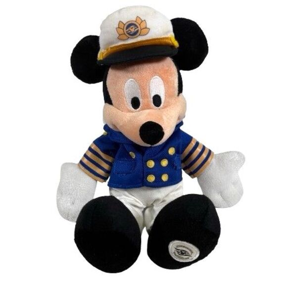 Disney Cruise Line Captain Mickey Mouse Plush Stuffed Animal Toy 12” Inches Blue - Picture 1 of 11